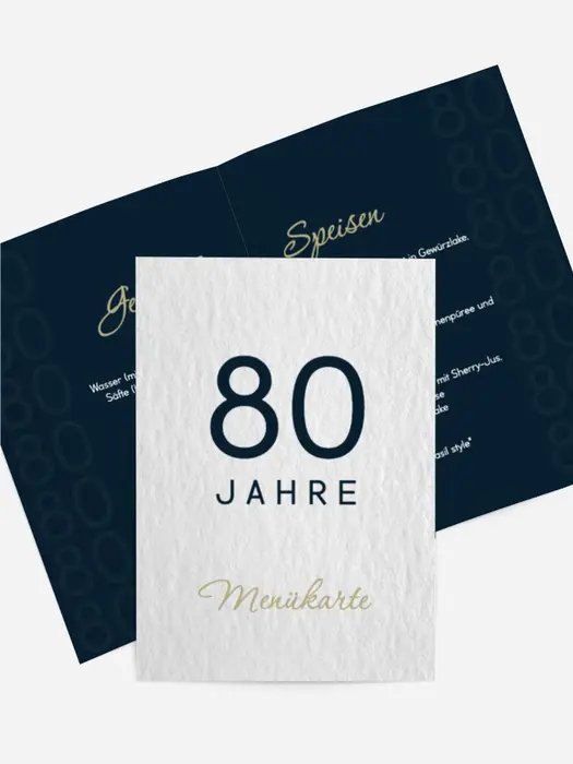 Menükarte Geburtstag Wendepunkt im Leben
