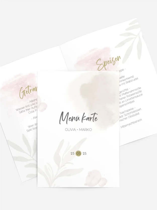 Menükarte Wildpflanzen