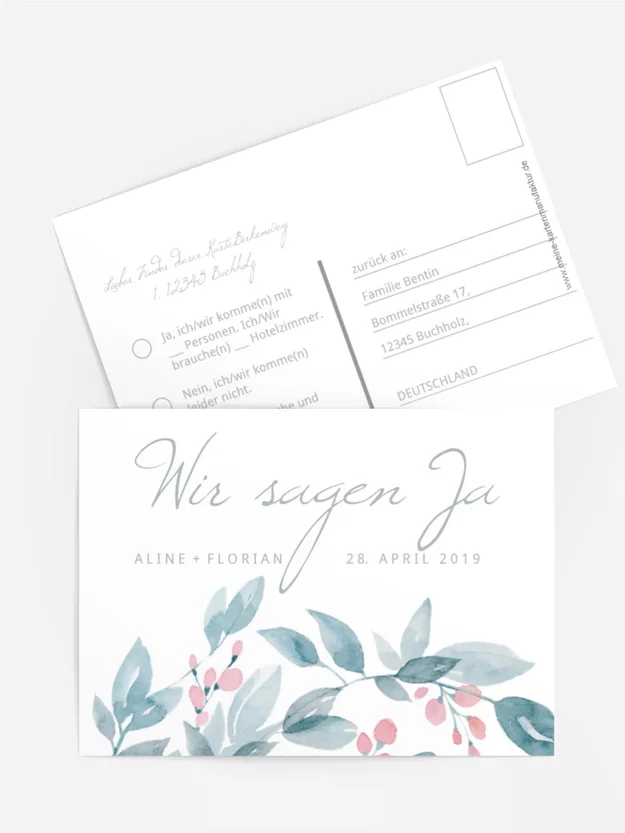 Antwortkarte Blauregen