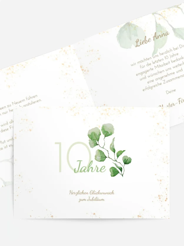 Jubiläumskarten Hauch des Frühlings