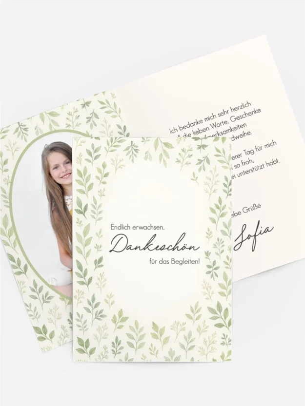 Dankeskarte Jugendweihe Jugendkranz