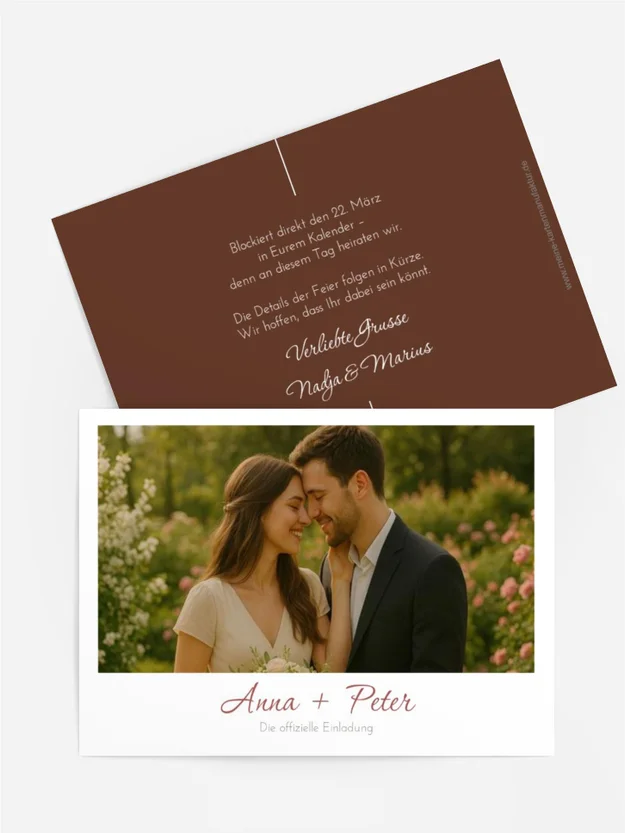 Save the Date Karte Lebenslinie