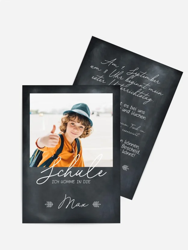 Einladungskarte Einschulung Felsmalereien