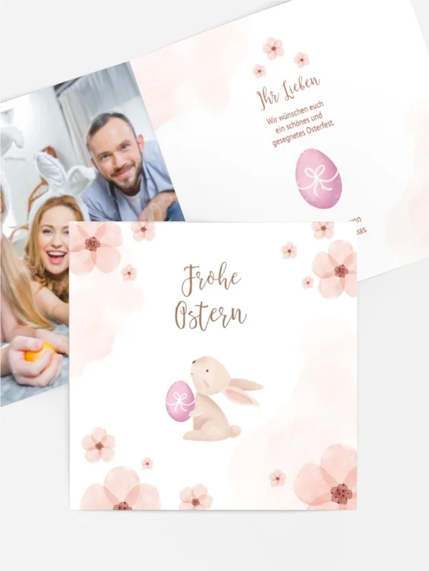 Osterkarte Häschen Präsent