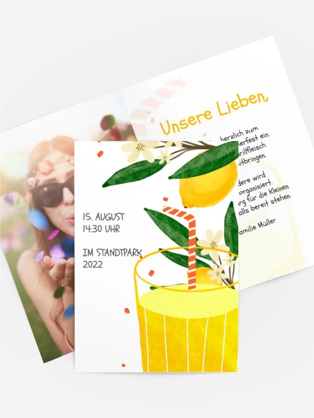 Einladung Sommerfest Limonade Einladung Sommerfest Limonade