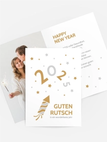 Neujahrskarte Petard