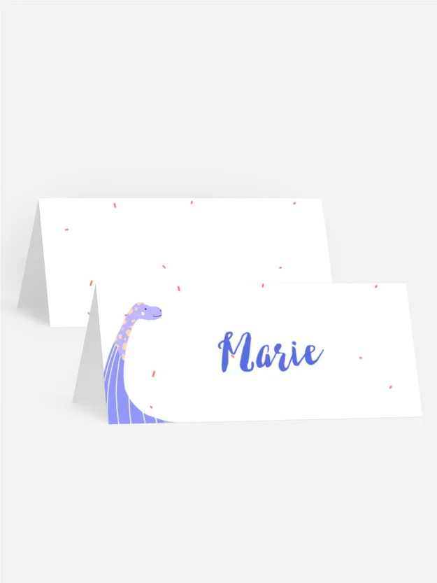 Tischkarte Geburtstag  Dinosaurier Wanderung
