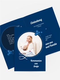 Einladungskarte Kommunion Star Einladungskarte Kommunion Star