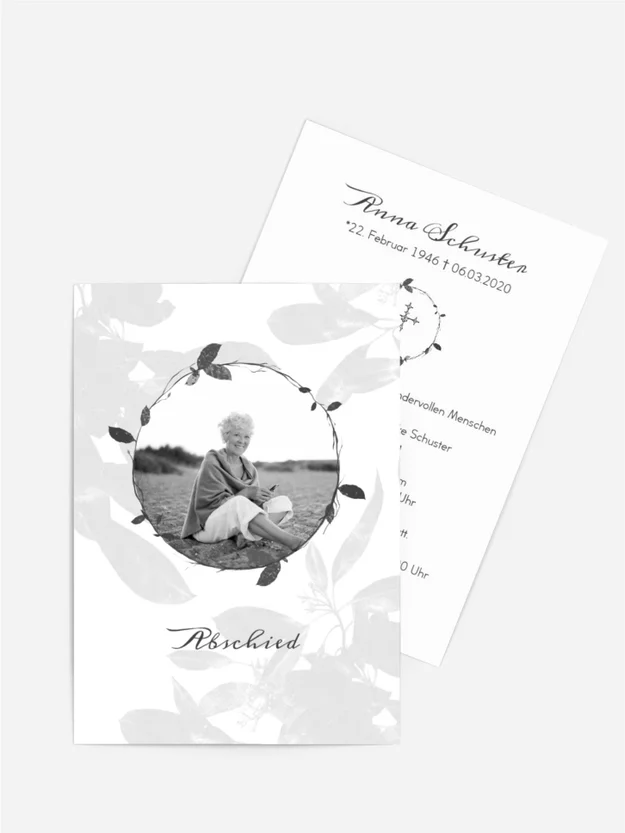 Trauerkarte Schwerer Abschied Trauerkarte Schwerer Abschied