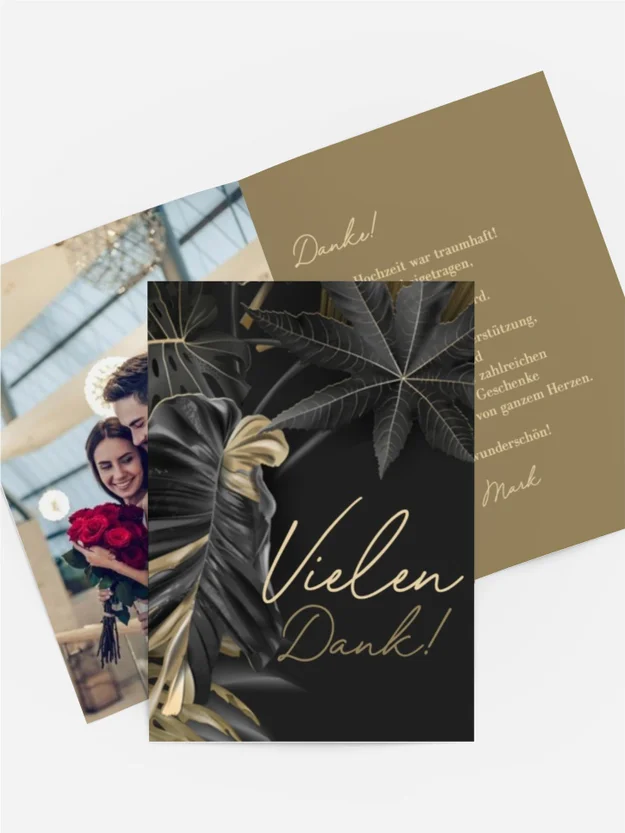 Dankeskarte Luxusblatt