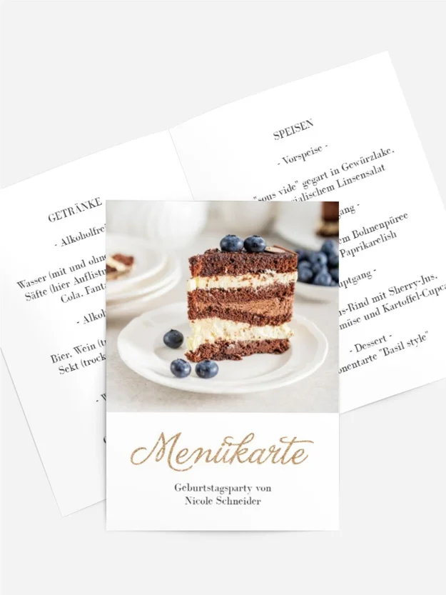 Menükarte Geburtstag Klar daneben