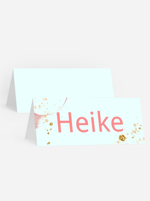 Tischkarte Geburtstag Künstlerische Vielfalt