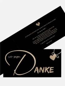 Dankeskarte Hochzeit "natürlich Ja 2"