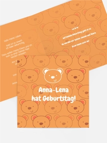 Einladung Kleinkind Bärchengesicht
