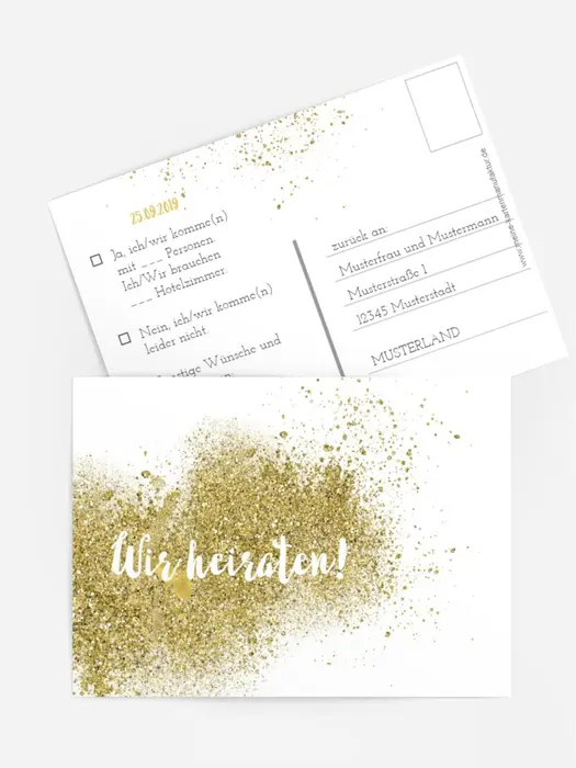 Antwortkarte Gold