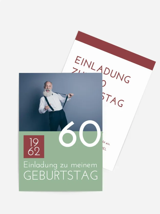 Geburtstagseinladung Sechzig Klimmzüge