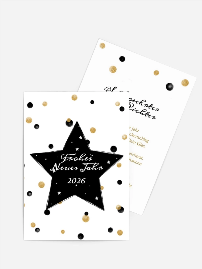 Neujahrskarten Weihnachtsstern Neujahrskarten Weihnachtsstern