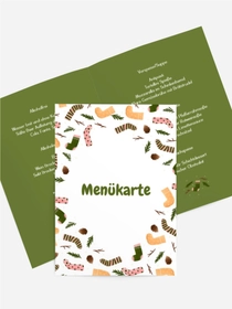 Menükarte Weihnachten Ein warmes Geschenk