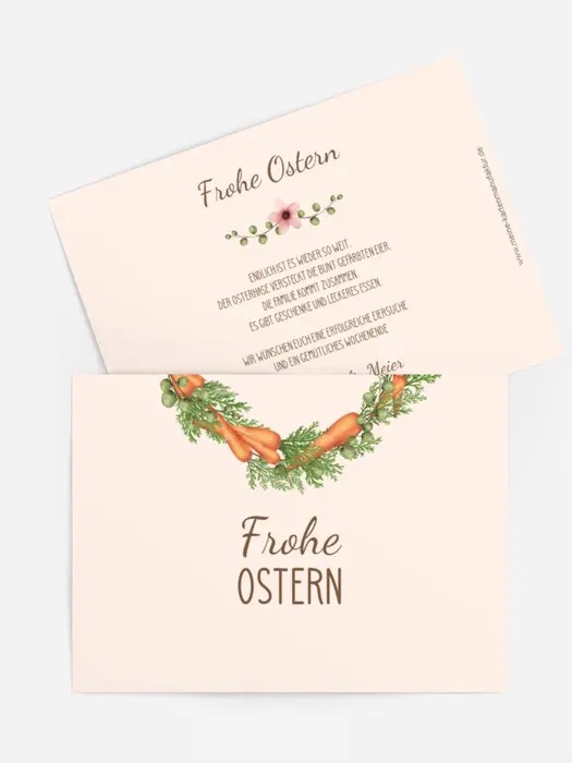 Osterkarte Osterhasen Leckereien Osterkarte Osterhasen Leckereien