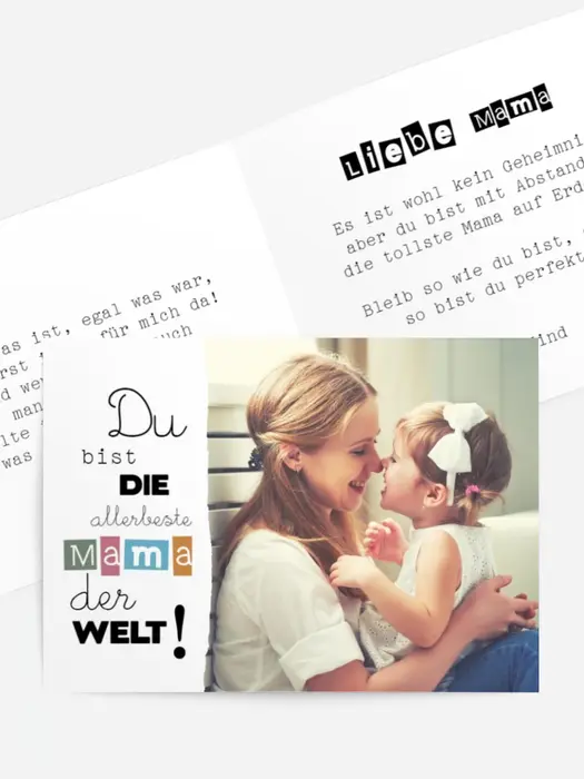 Grußkarte zum Muttertag Farbenfroh