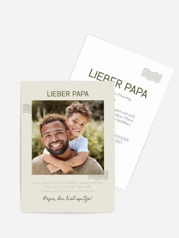 Vatertagskarte Wellenlinien