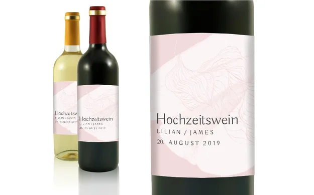 Hochzeit Flaschenetiketten Wüstenwind