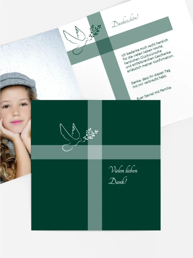 Dankeskarte zur Konfirmation Glaubensbote