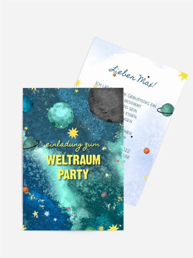 Einladung zum Weltraumparty