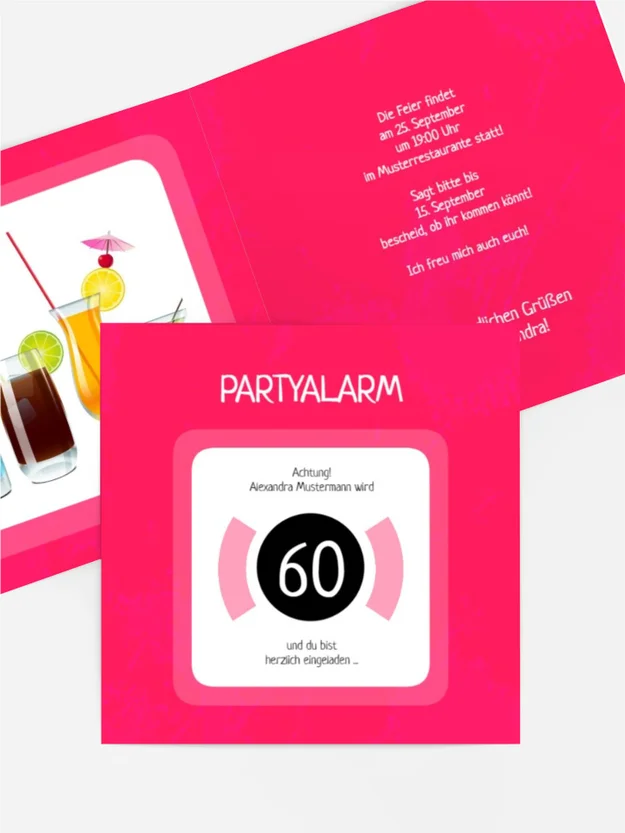 Geburtstagseinladung 60 Partyalarm Foto