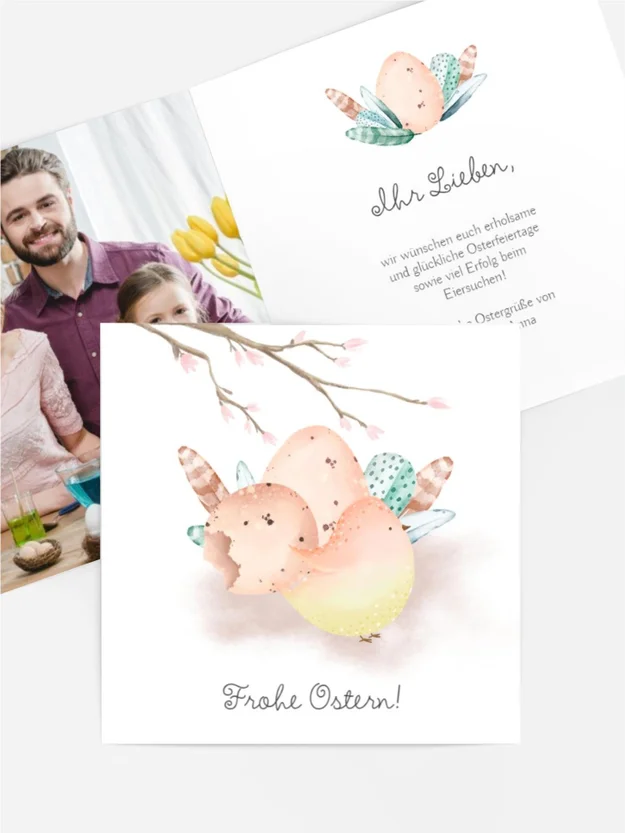 Osterkarte Hähnchen