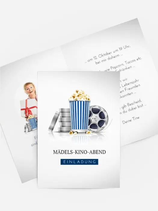 Geburtstagskarte Kinoabend Foto Geburtstagskarte Kinoabend Foto