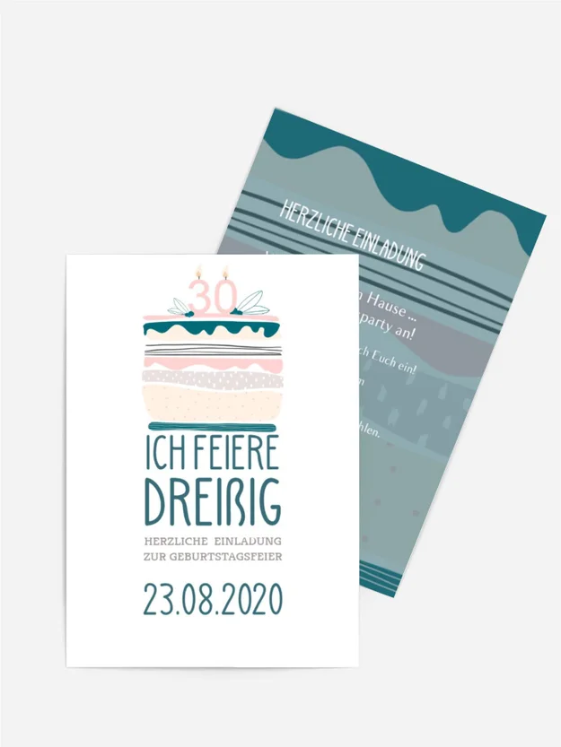 Geburtstagseinladung Torte