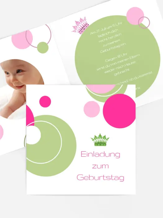 Einladungskarte Geburtstag Prinzessin Foto