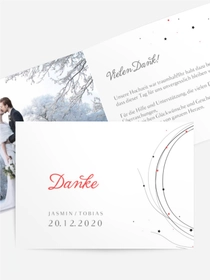 Dankeskarte Hochzeit "Sternwind"