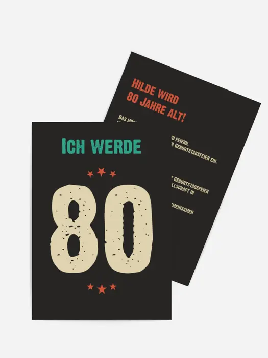 Geburtstagseinladung Sterne malen