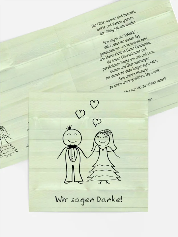 Dankeskarte Hochzeit "Sweet Love" Dankeskarte Hochzeit "Sweet Love"