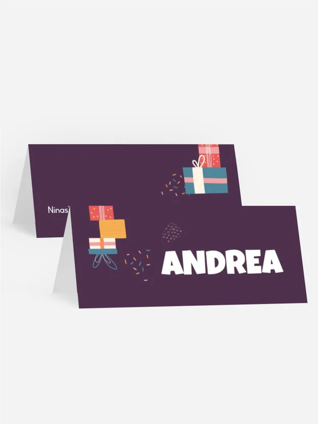 Tischkarte Geburtstag Menge Geschenke