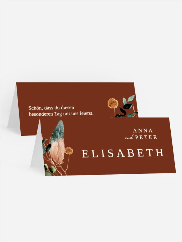 Tischkarte Gefrorene Schönheit