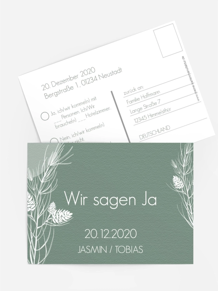Antwortkarte Wintertag Antwortkarte Wintertag