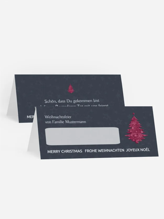Tischkarte Weihnachten Baum
