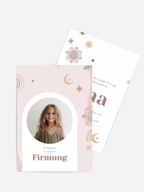 Einladungskarte Firmung Raumfahrzeug