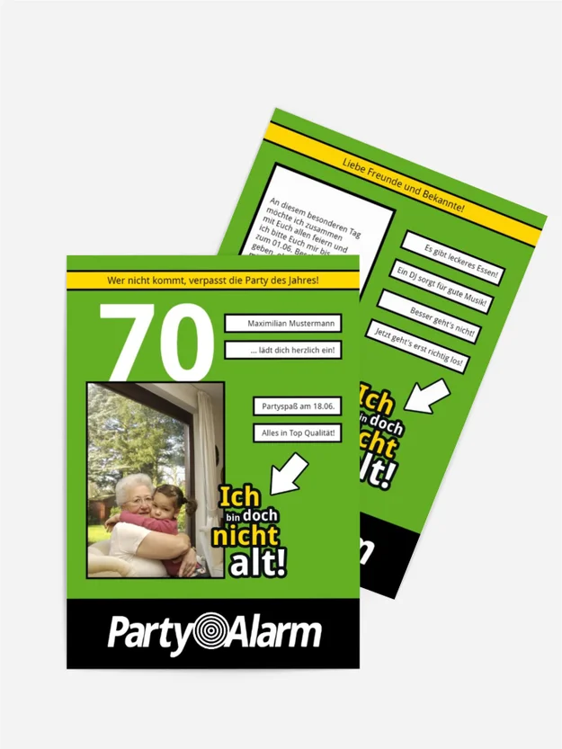Geburtstagseinladung Ich bin doch nicht alt! Foto 70 Geburtstagseinladung Ich bin doch nicht alt! Foto 70