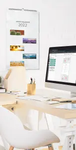 Einen Wandkalender als 3-Monatskalender auf Computer erstellen