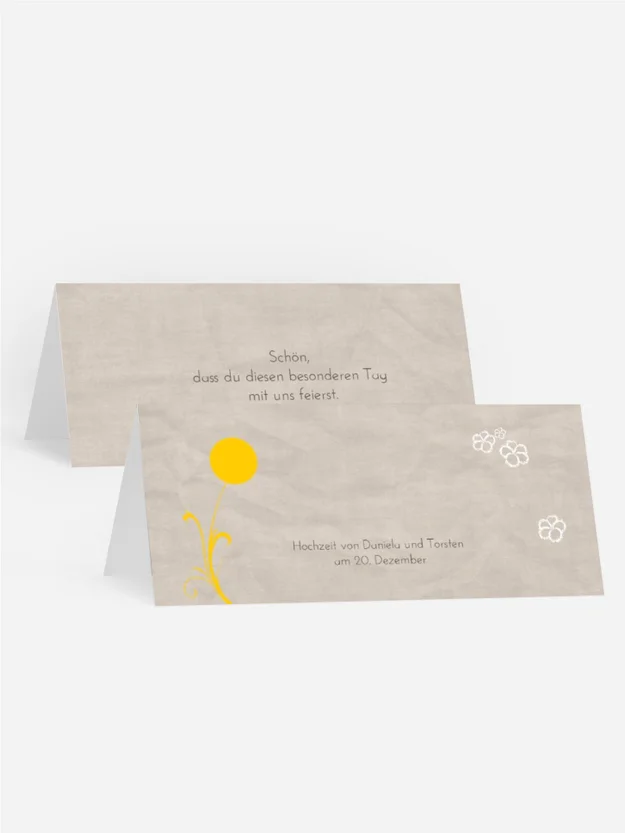 Tischkarte Fantasyflower