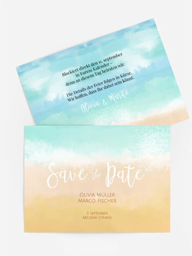 Save the Date Karte Liebesufer Save the Date Karte Liebesufer