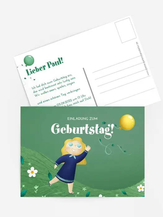 Geburtstagseinladung Waldspiel