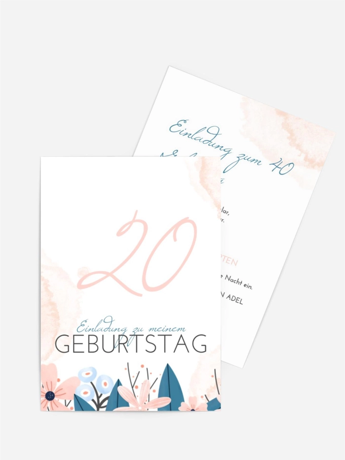 Geburtstagseinladung Blumengarten