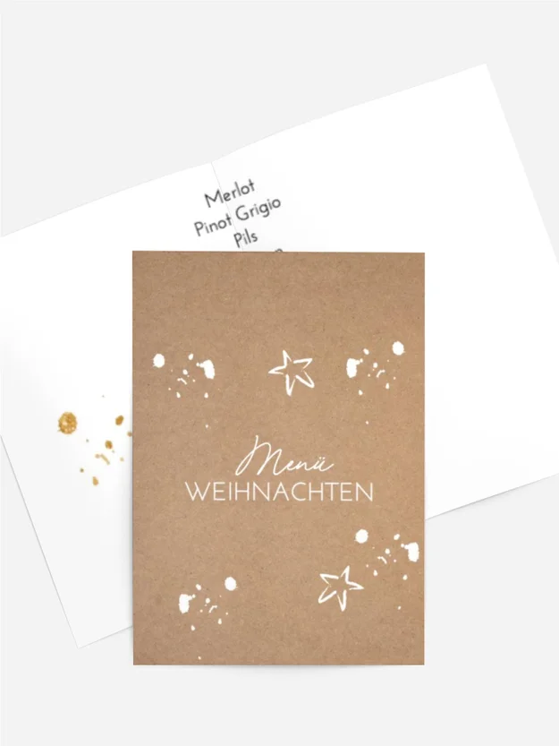 Menükarte Weihnachten Familienwerte