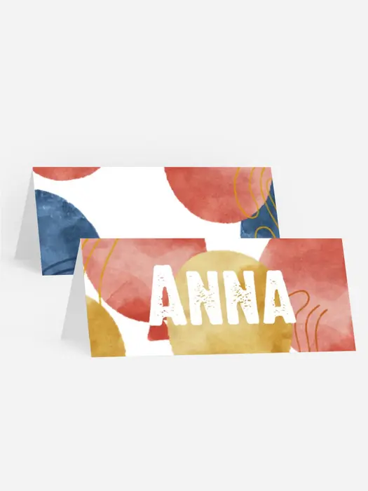 Tischkarte Geburtstag  Luftballons fliegen