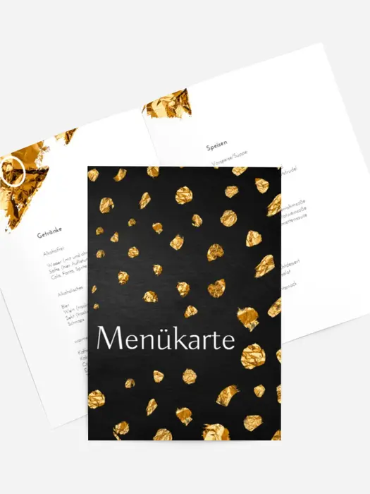 Menükarte Geburtstag Glitzerregen